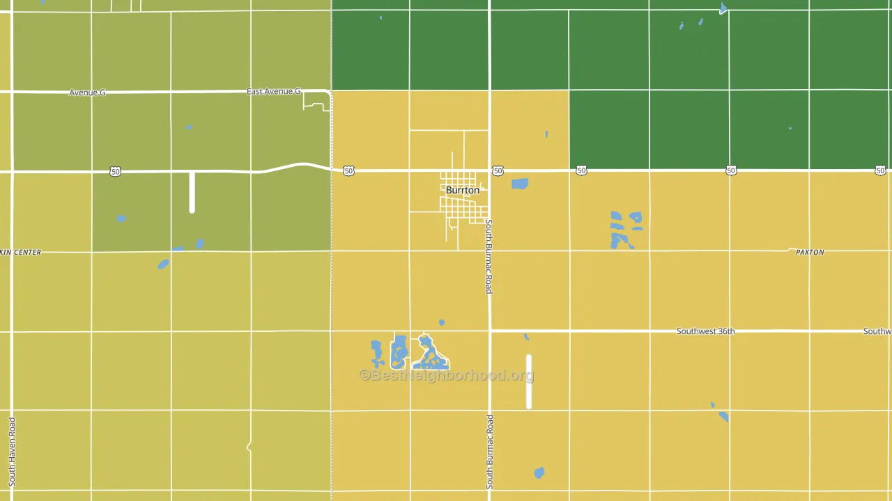 67020, KS block-group voter-turnout map