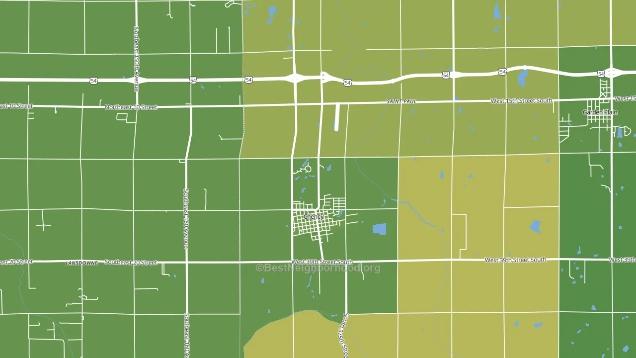 67025, KS block-group voter-turnout map