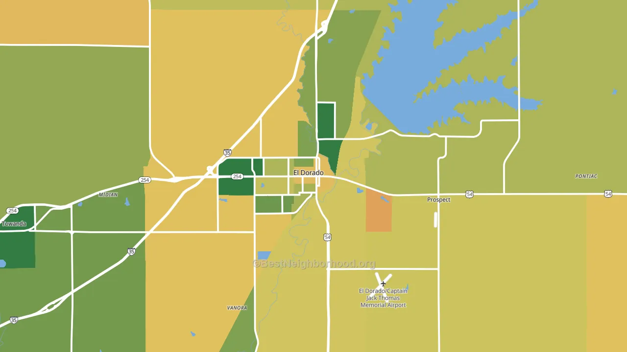 67042, KS block-group voter-turnout map