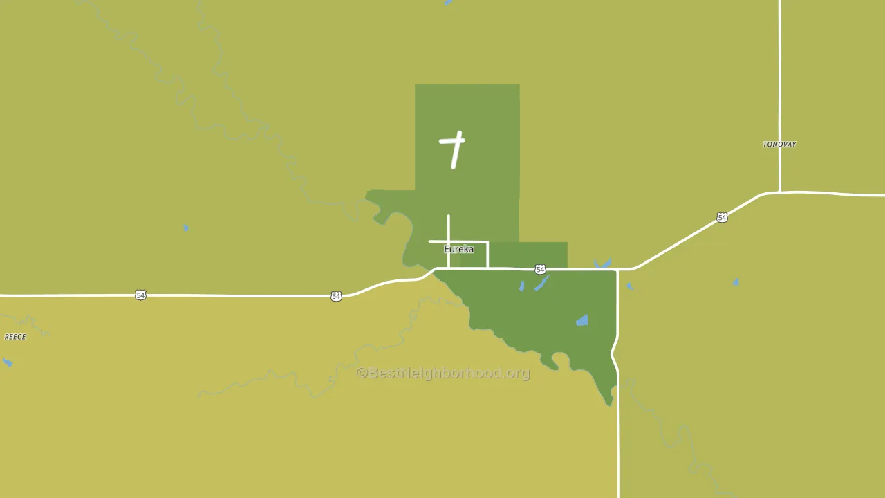 67045, KS block-group voter-turnout map