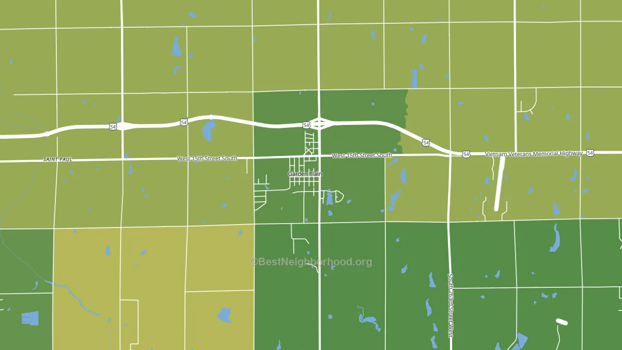 67050, KS block-group voter-turnout map