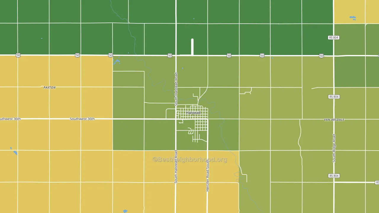67056, KS block-group voter-turnout map