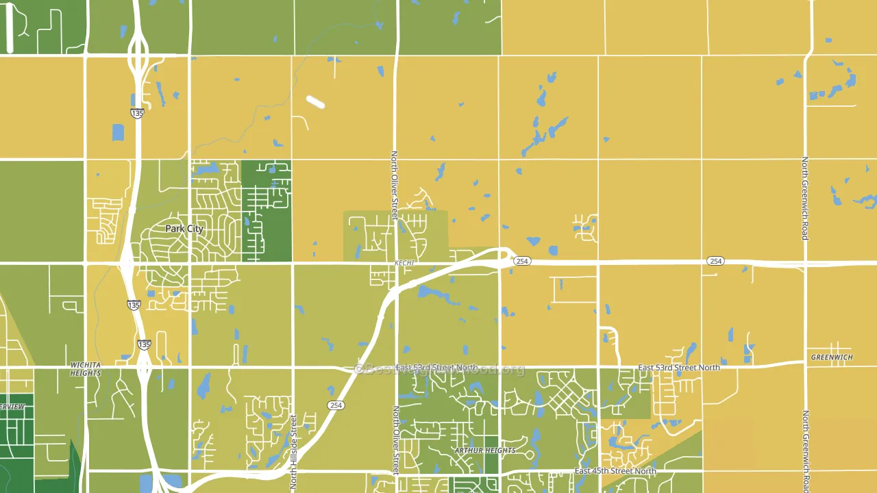 67067, KS block-group voter-turnout map