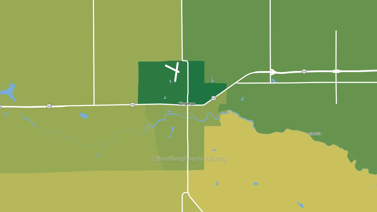 67068, KS block-group voter-turnout map