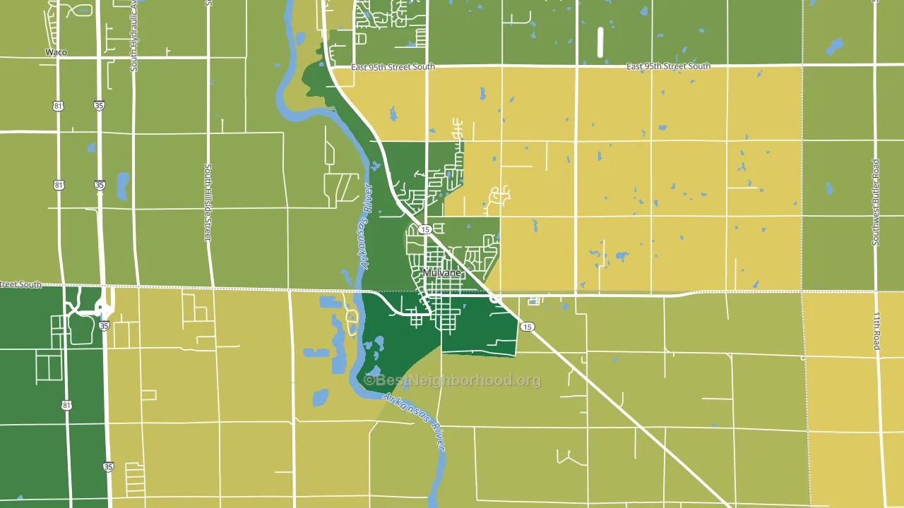 67110, KS block-group voter-turnout map