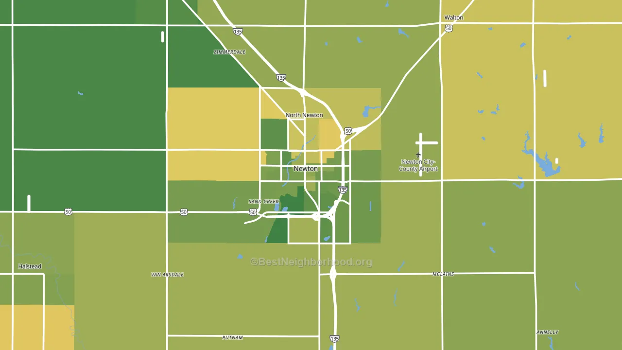 67114, KS block-group voter-turnout map