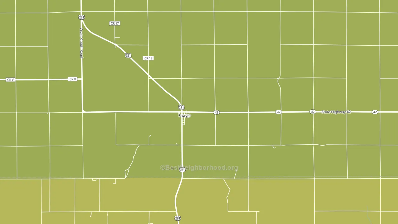 67134, KS block-group voter-turnout map