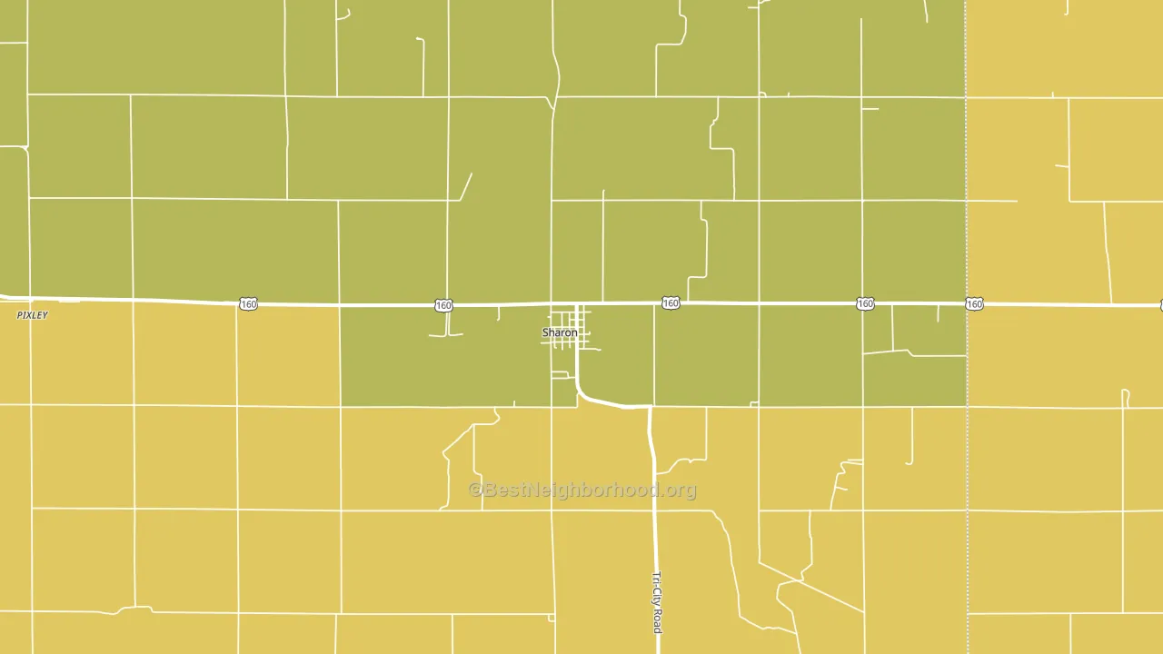 67138, KS block-group voter-turnout map