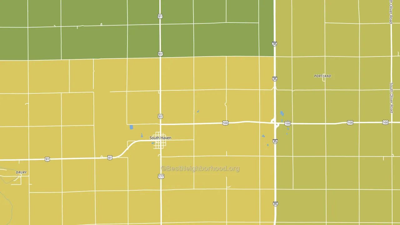 67140, KS block-group voter-turnout map