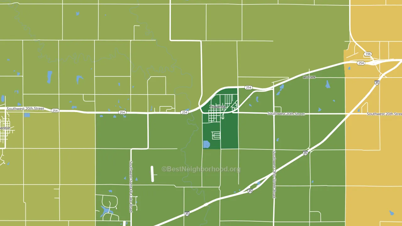 67144, KS block-group voter-turnout map