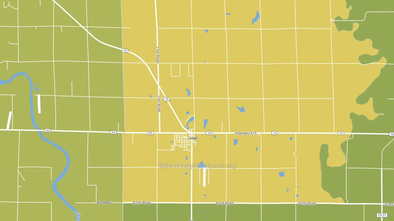 67146, KS block-group voter-turnout map
