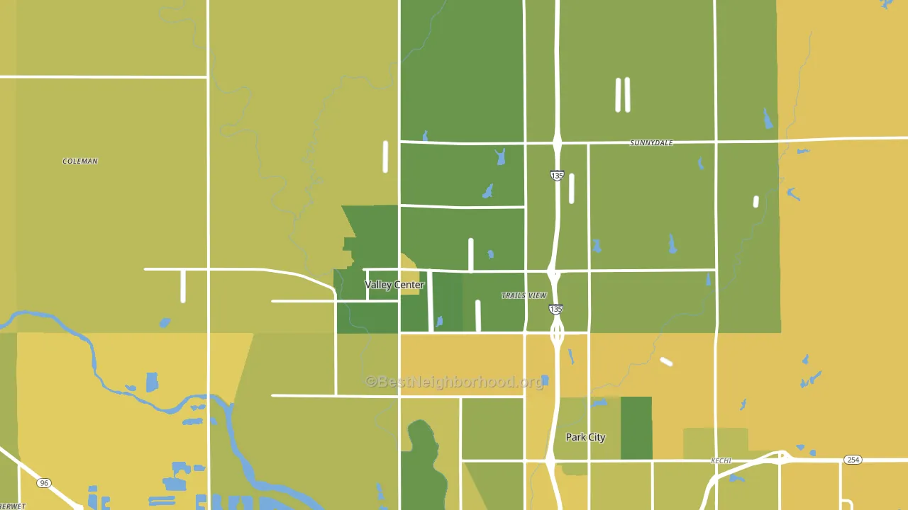 67147, KS block-group voter-turnout map