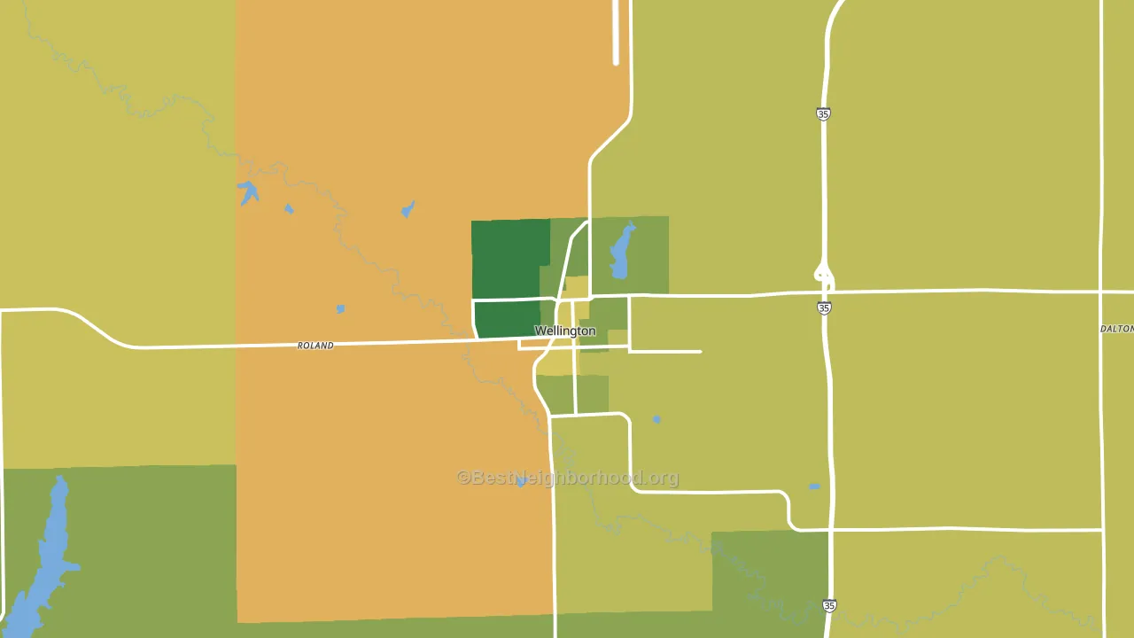 67152, KS block-group voter-turnout map