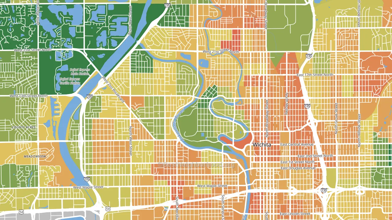 67203, KS block-group voter-turnout map