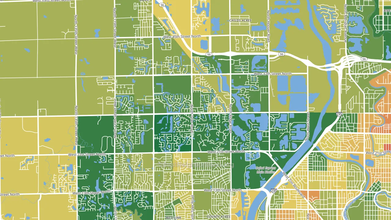 67205, KS block-group voter-turnout map