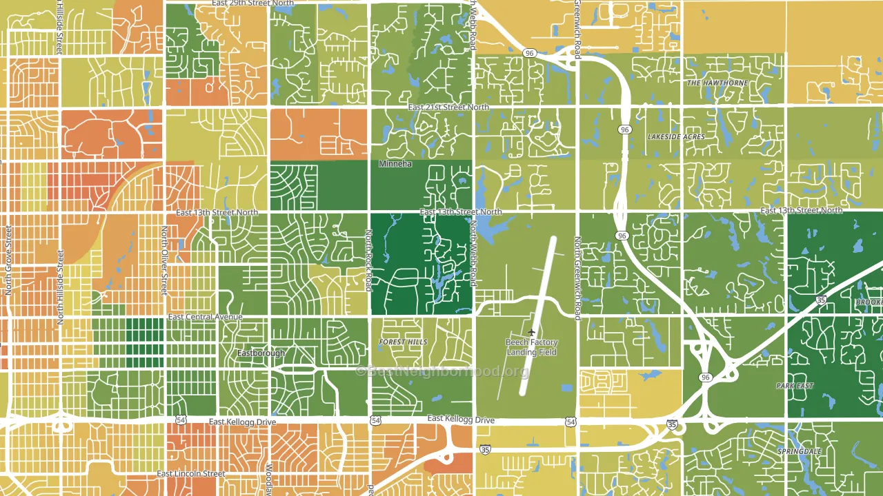 67206, KS block-group voter-turnout map