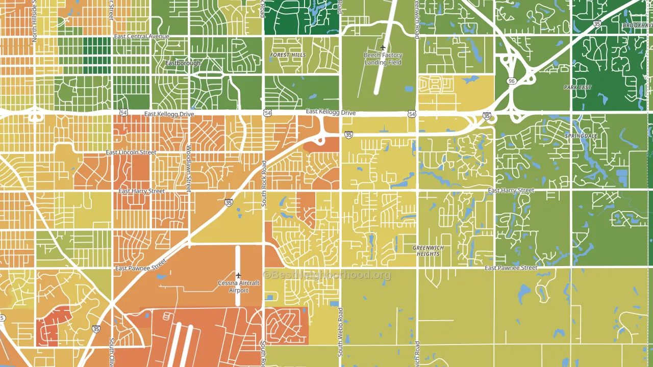 67207, KS block-group voter-turnout map