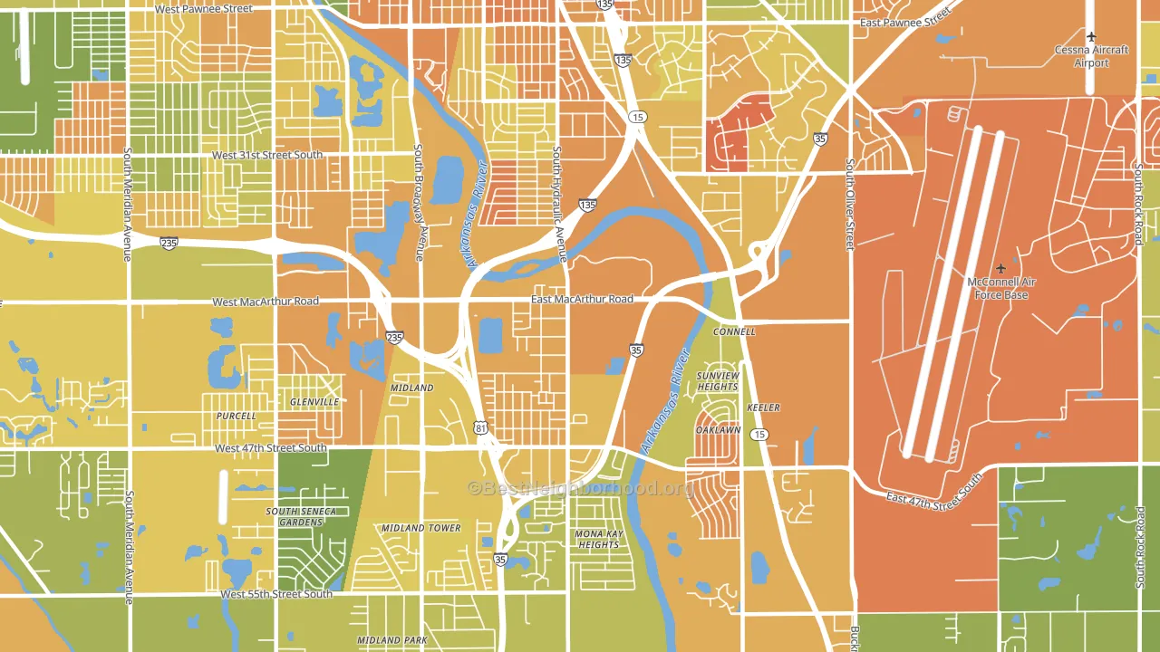 67216, KS block-group voter-turnout map