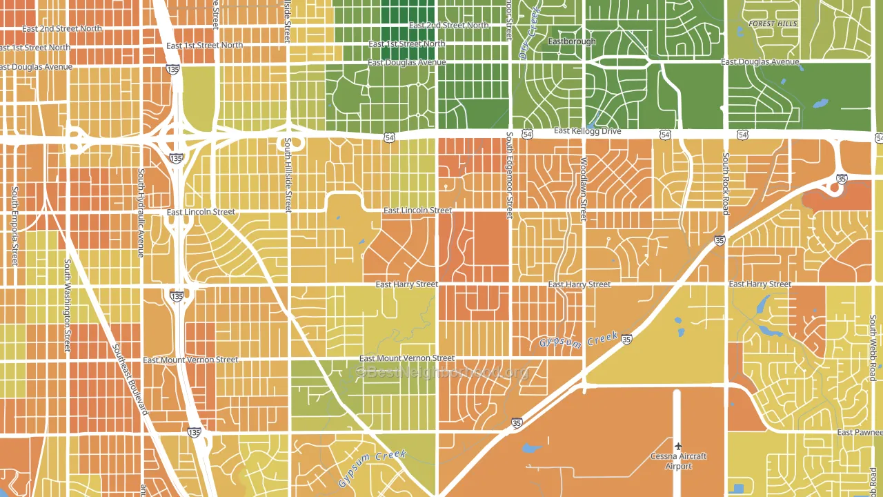 67218, KS block-group voter-turnout map