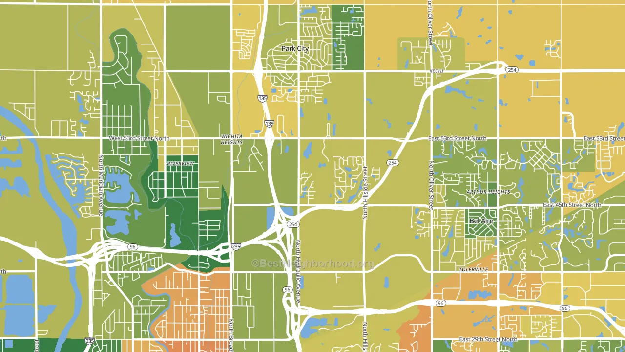 67219, KS block-group voter-turnout map