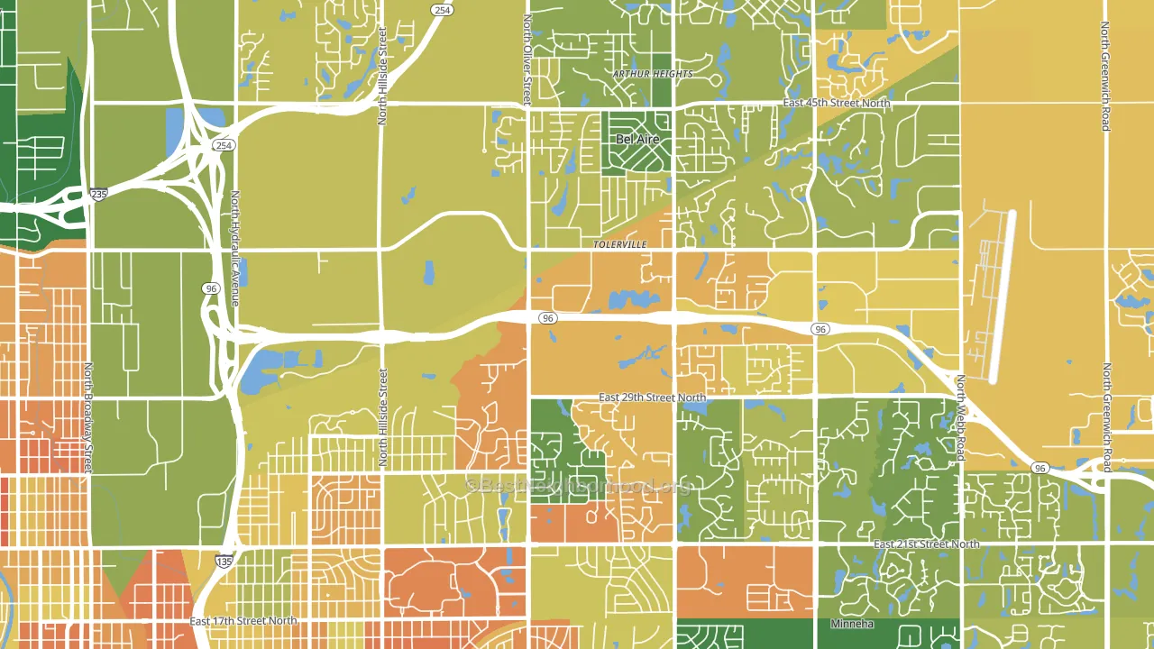 67220, KS block-group voter-turnout map