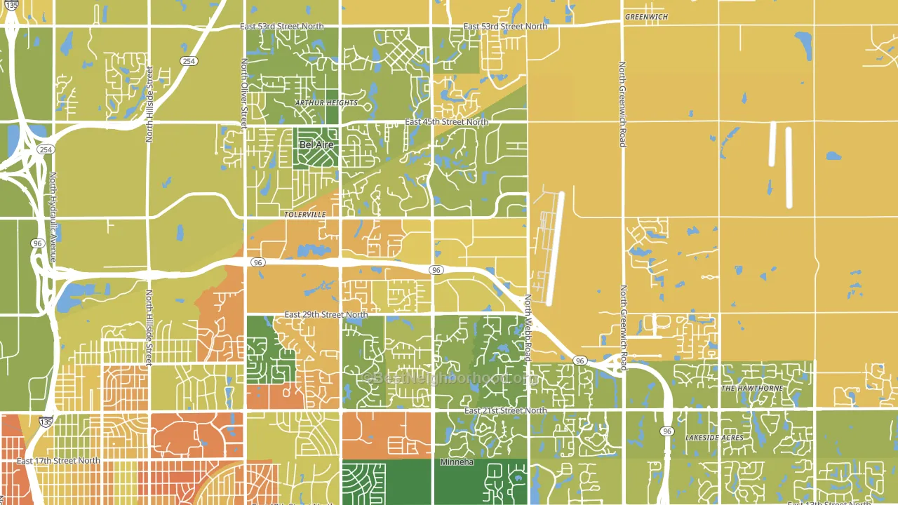 67226, KS block-group voter-turnout map