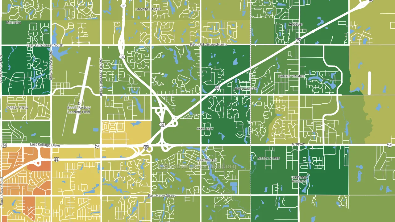 67230, KS block-group voter-turnout map
