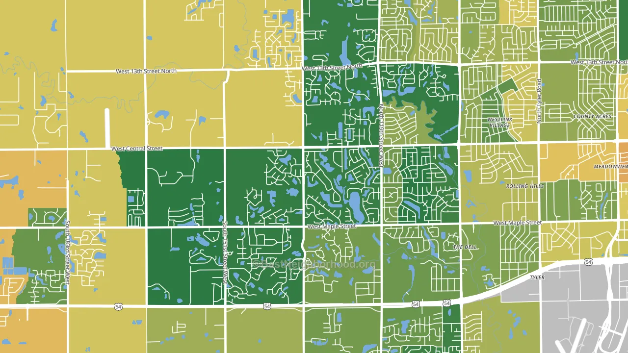 67235, KS block-group voter-turnout map