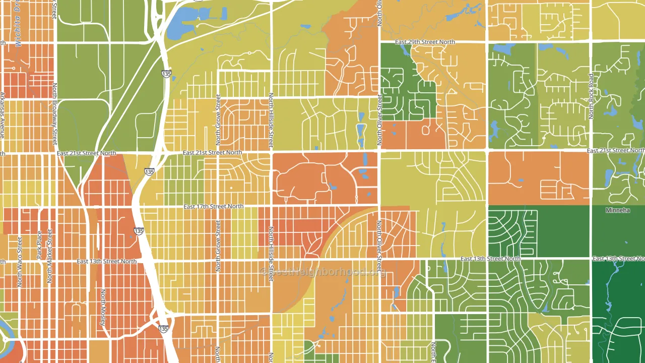 67260, KS block-group voter-turnout map