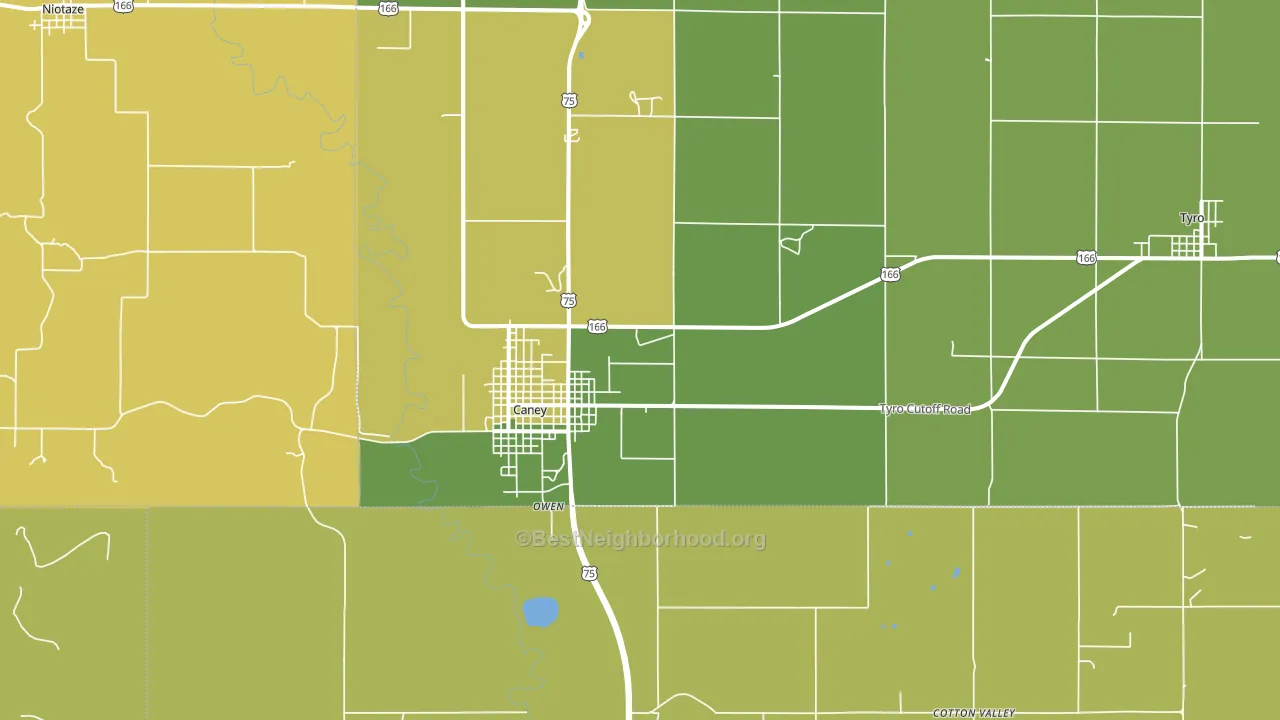 67333, KS block-group voter-turnout map