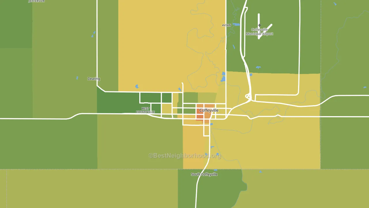 67337, KS block-group voter-turnout map