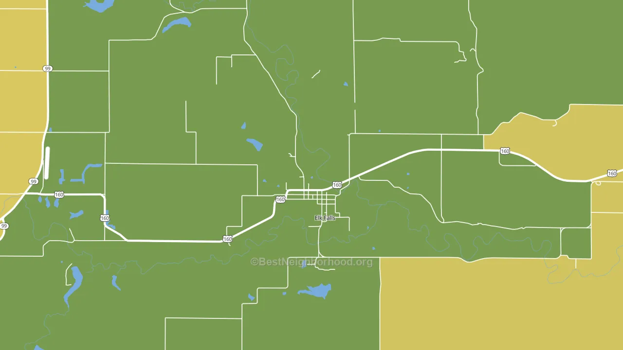 67345, KS block-group voter-turnout map