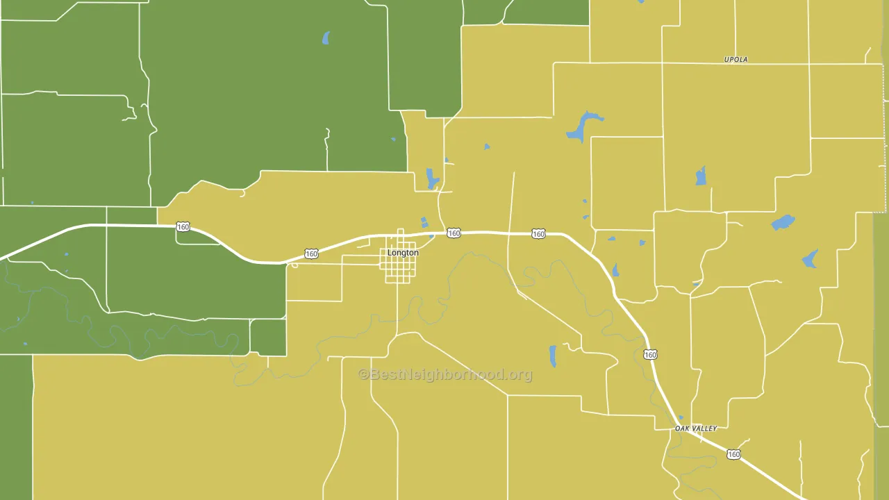 67352, KS block-group voter-turnout map