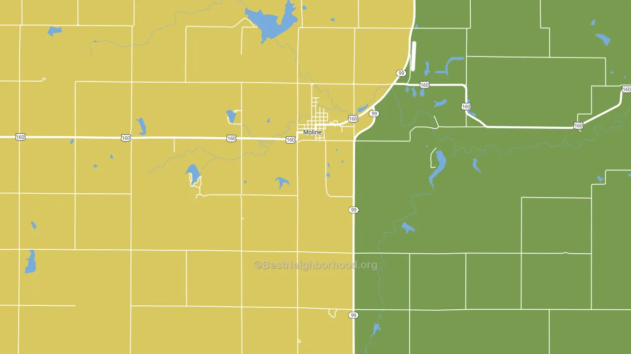 67353, KS block-group voter-turnout map