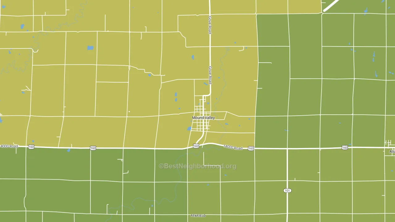 67354, KS block-group voter-turnout map