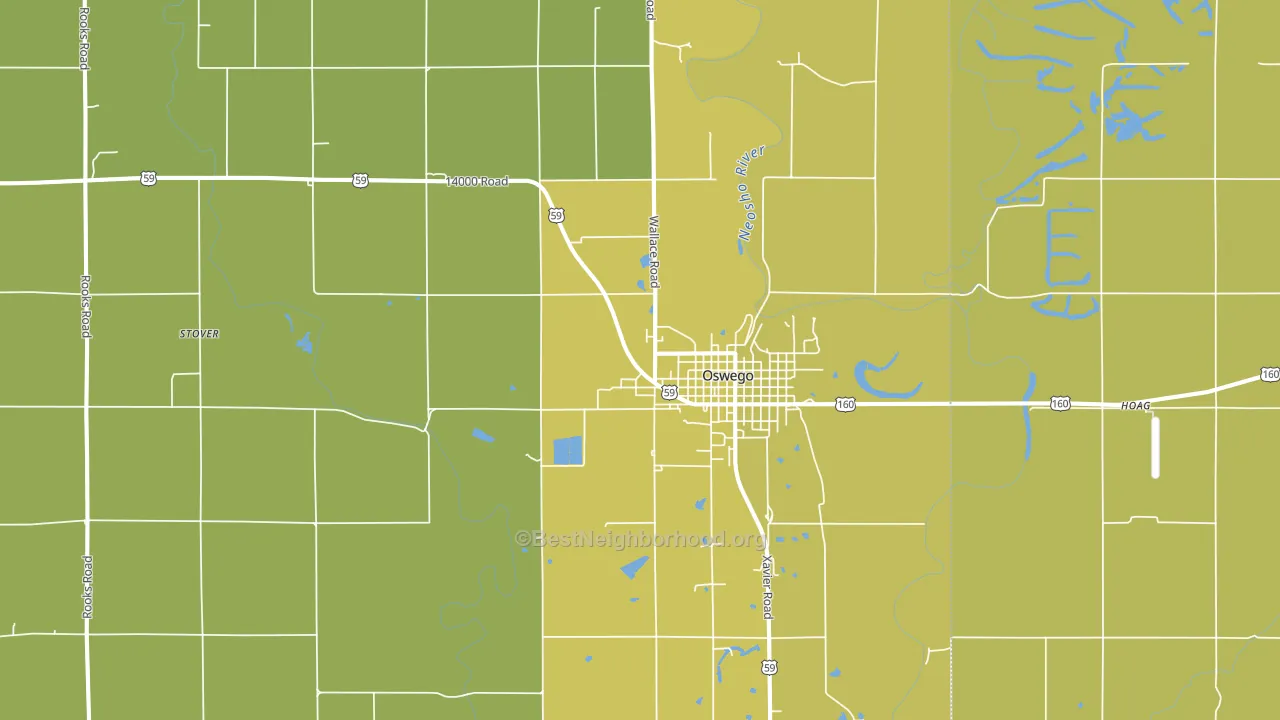 67356, KS block-group voter-turnout map