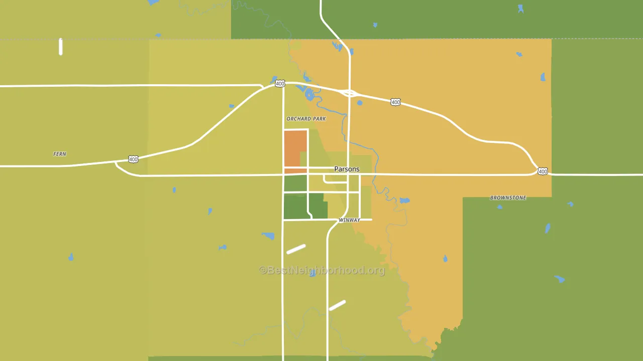 67357, KS block-group voter-turnout map