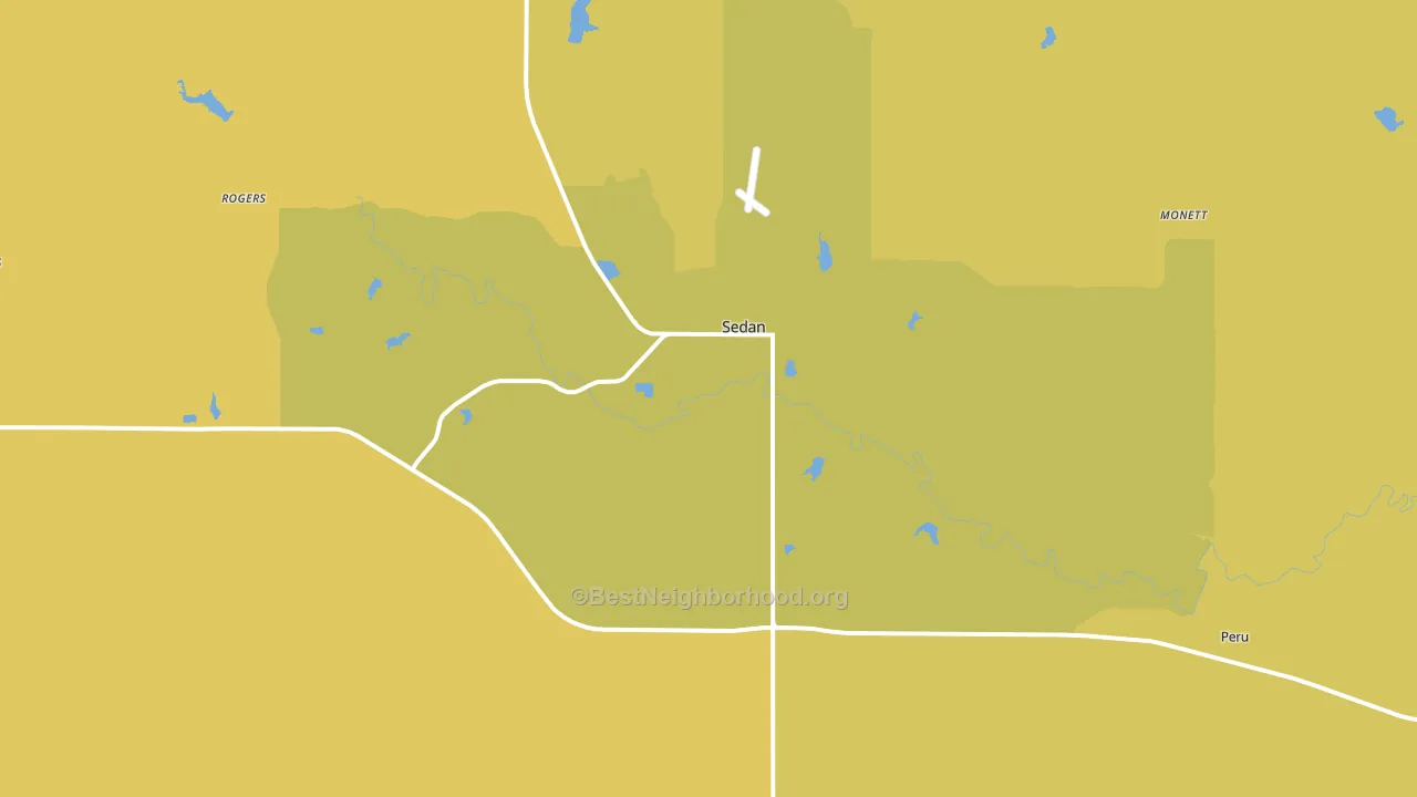 67361, KS block-group voter-turnout map