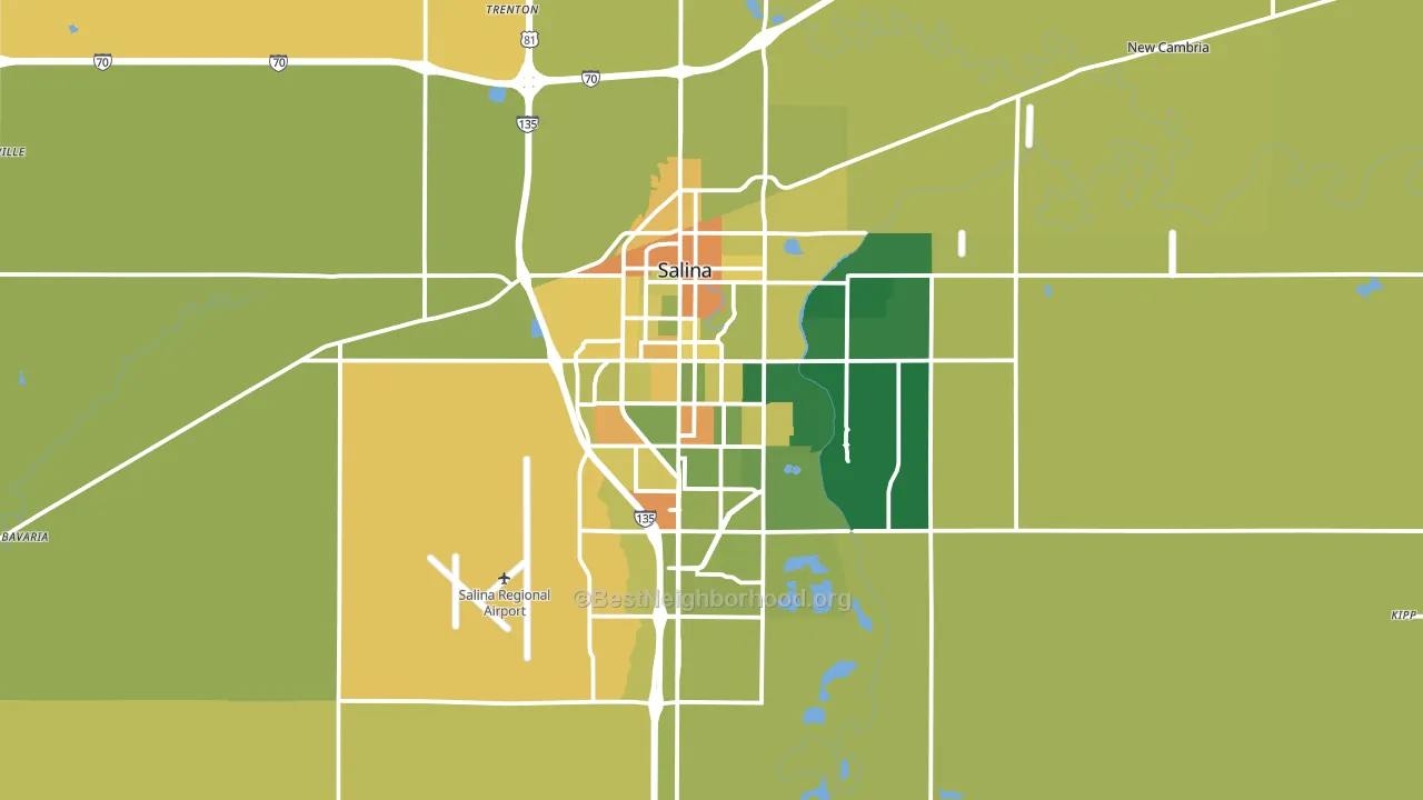67401, KS block-group voter-turnout map