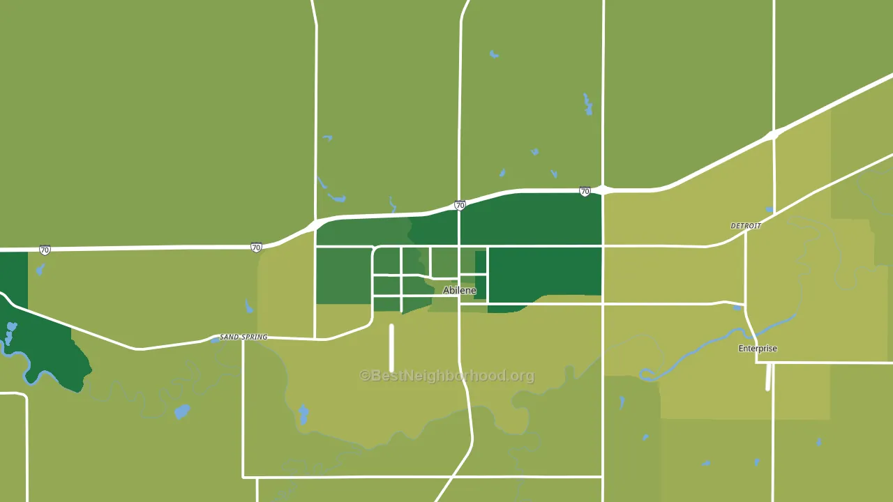 67410, KS block-group voter-turnout map