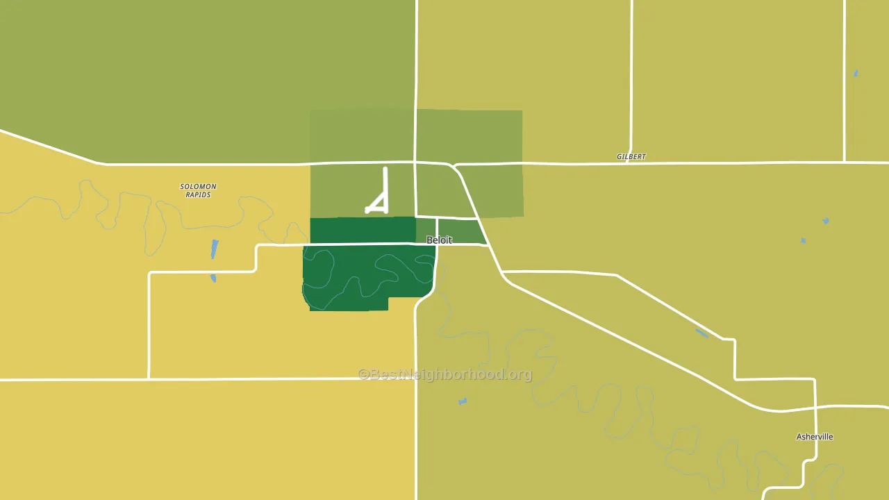 67420, KS block-group voter-turnout map