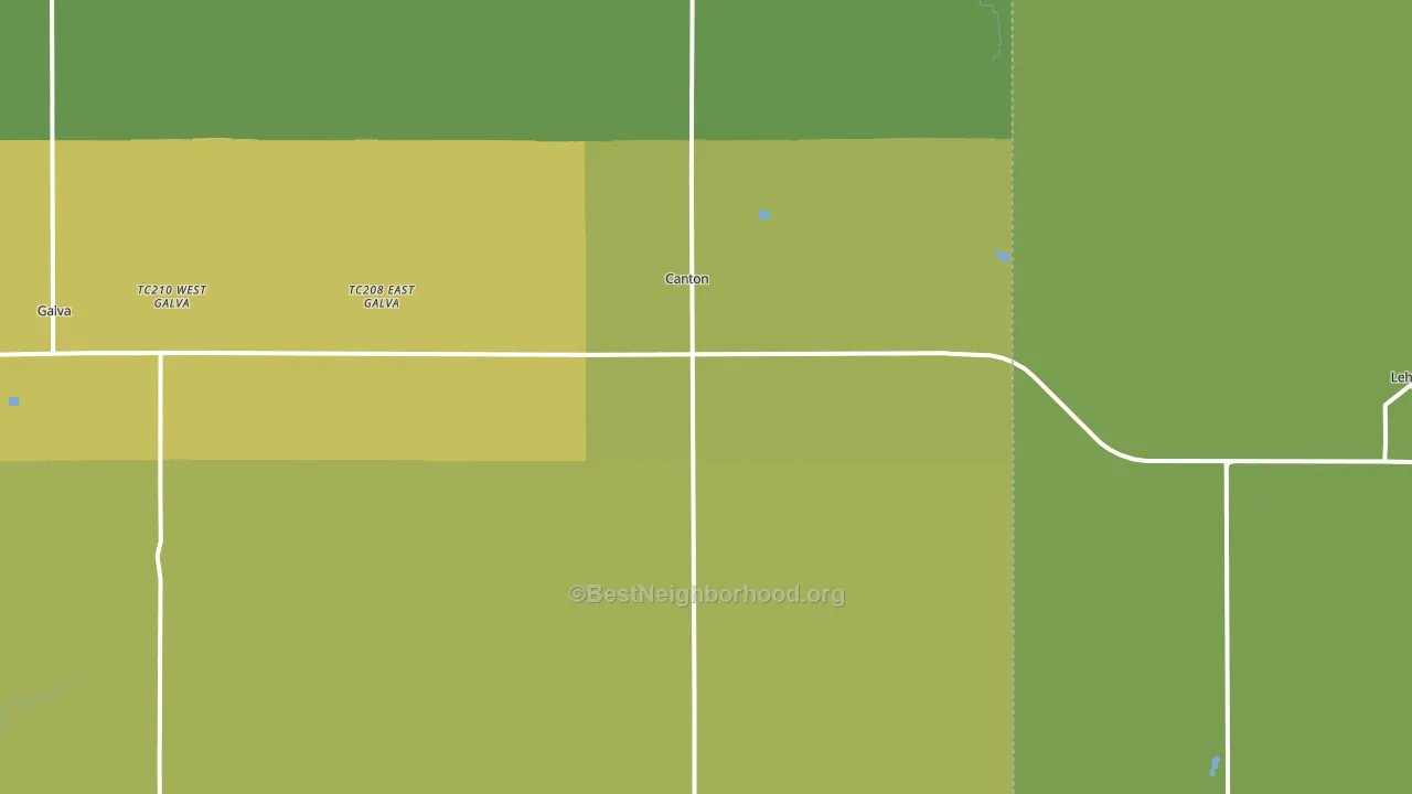 67428, KS block-group voter-turnout map