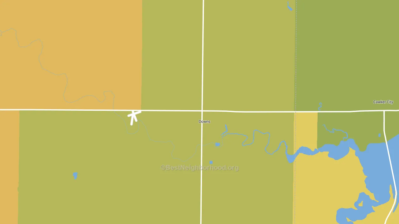 67437, KS block-group voter-turnout map