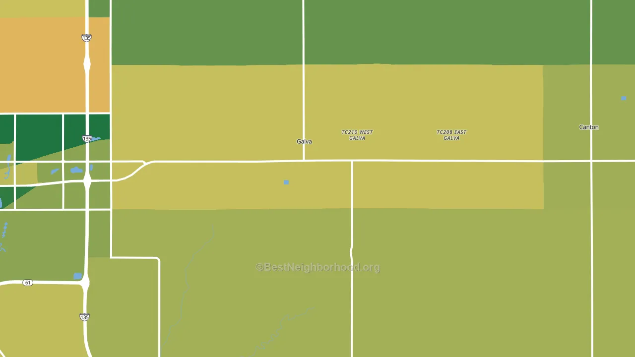 67443, KS block-group voter-turnout map