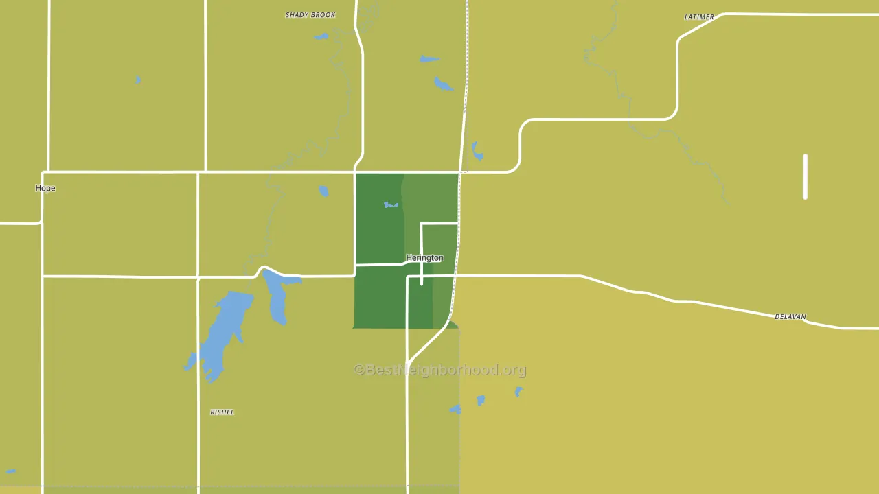 67449, KS block-group voter-turnout map