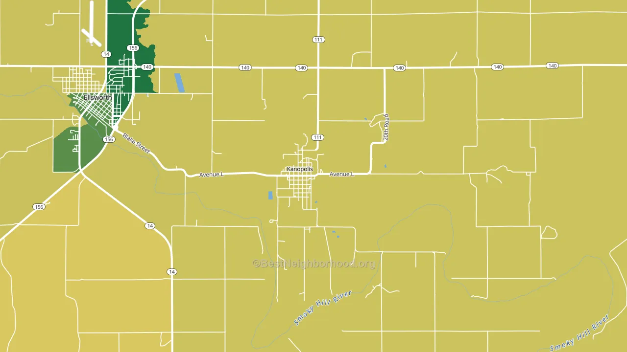 67454, KS block-group voter-turnout map
