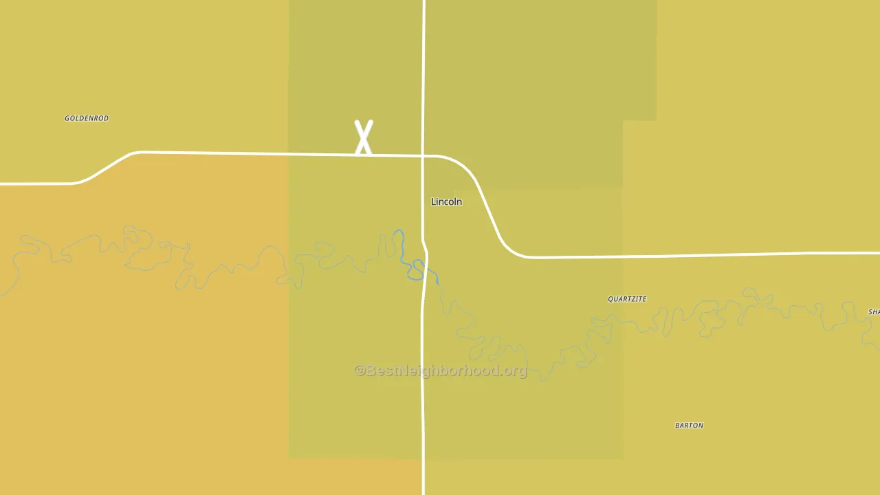 67455, KS block-group voter-turnout map