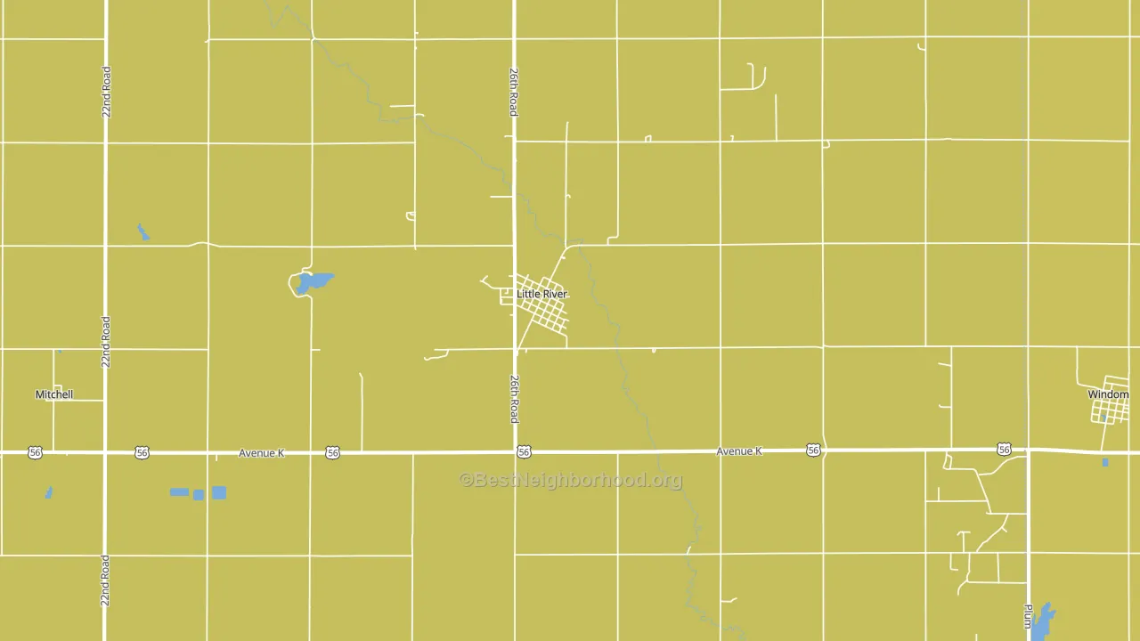 67457, KS block-group voter-turnout map