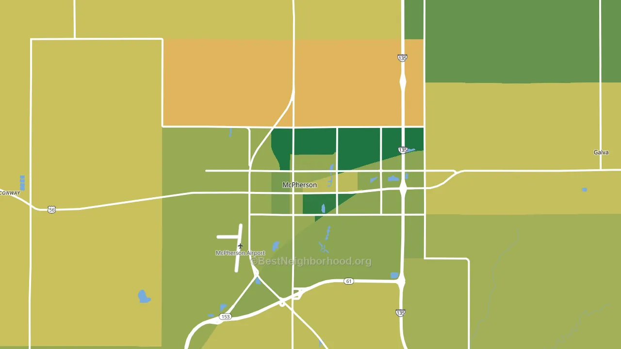 67460, KS block-group voter-turnout map