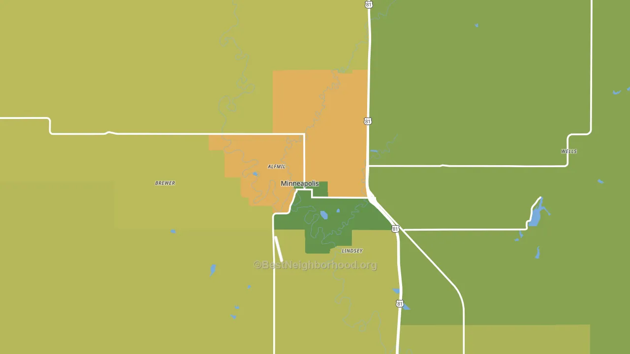 67467, KS block-group voter-turnout map